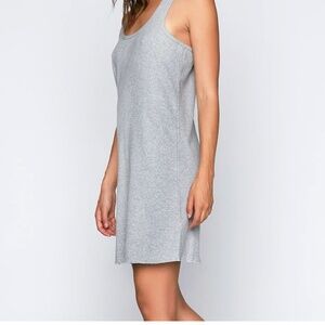 Revolve Haute Hippie casual gray knit ribbed racerback dress M